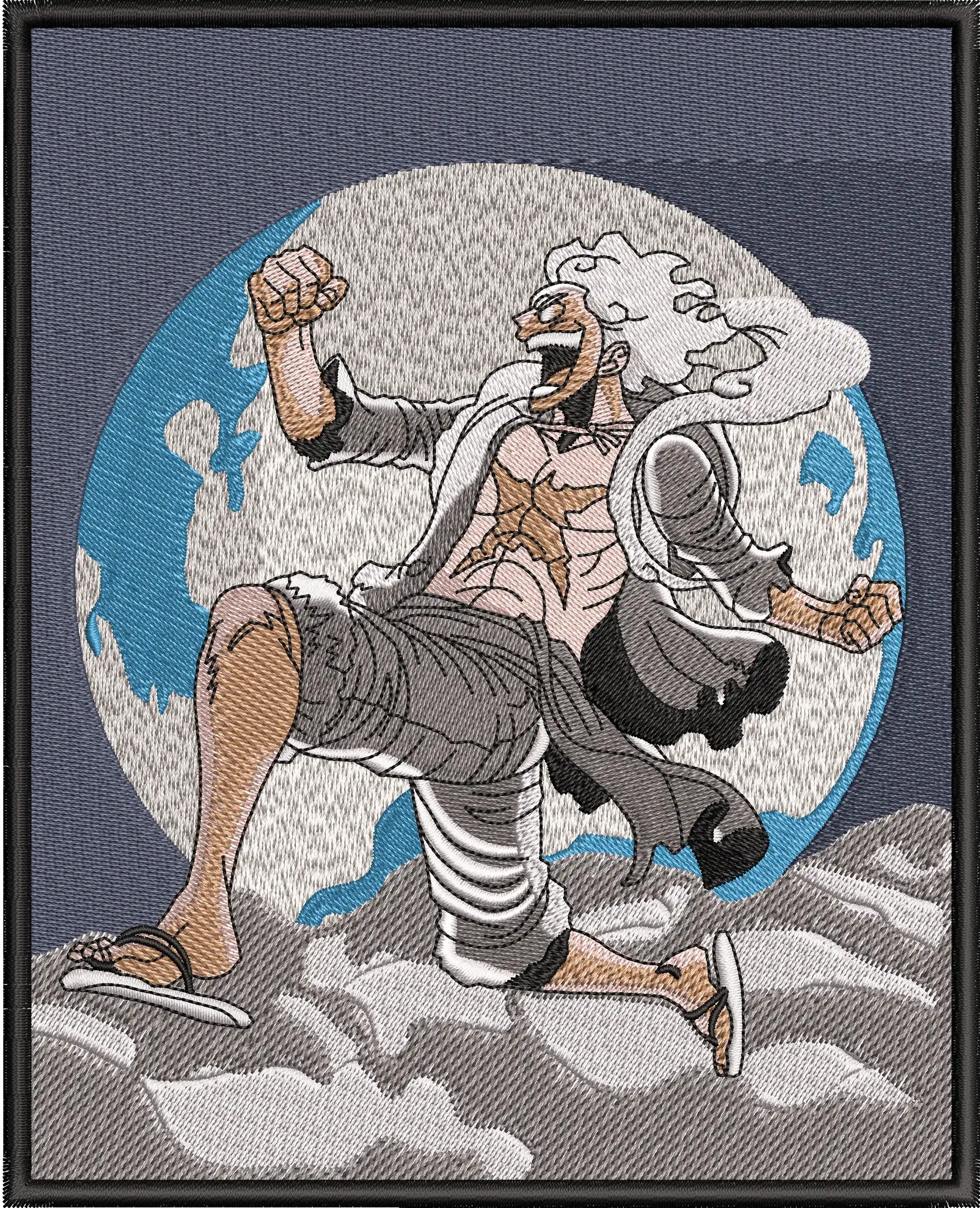  Monkey D Luffy Gear Fifth Embroidered Patch  embroidery pattern preview