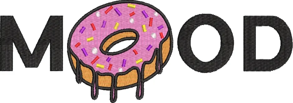  Mood Donut Embroidery Design  embroidery pattern preview