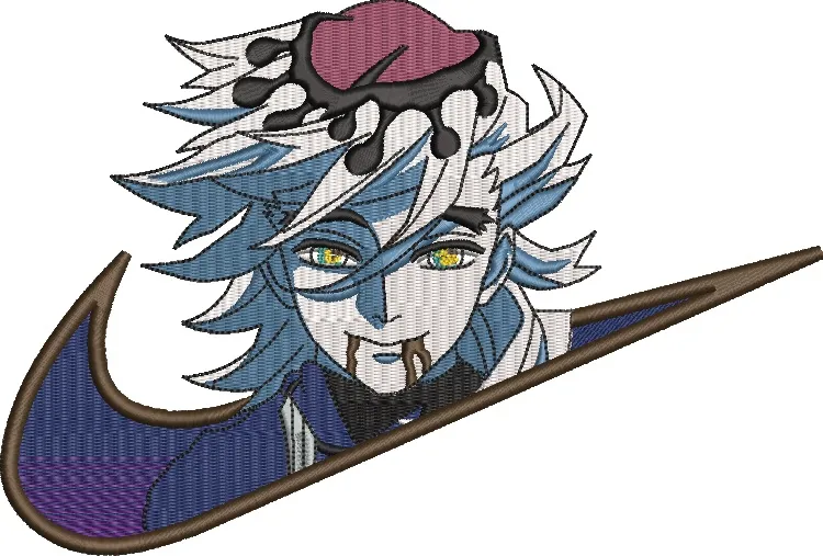  Muichiro Tokito with Nike Logo Embroidery  embroidery pattern preview