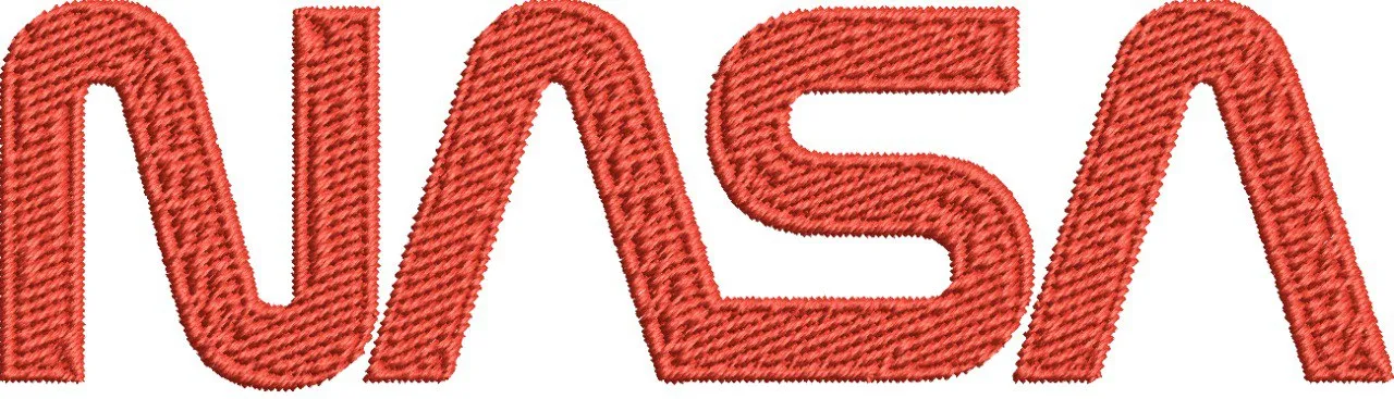  NASA Worm Logo Red Embroidery  embroidery pattern preview