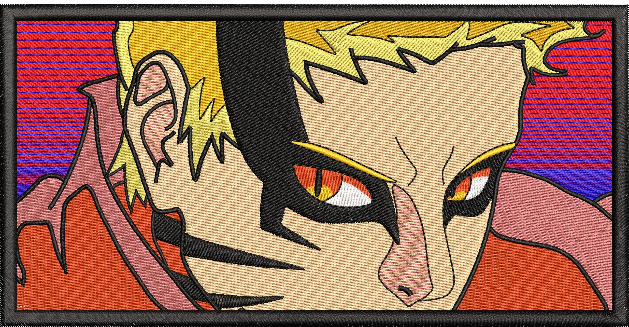  Naruto Baryon Mode Intense Closeup  embroidery pattern preview