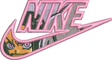  Naruto Eyes in Pink Nike Logo  embroidery pattern preview