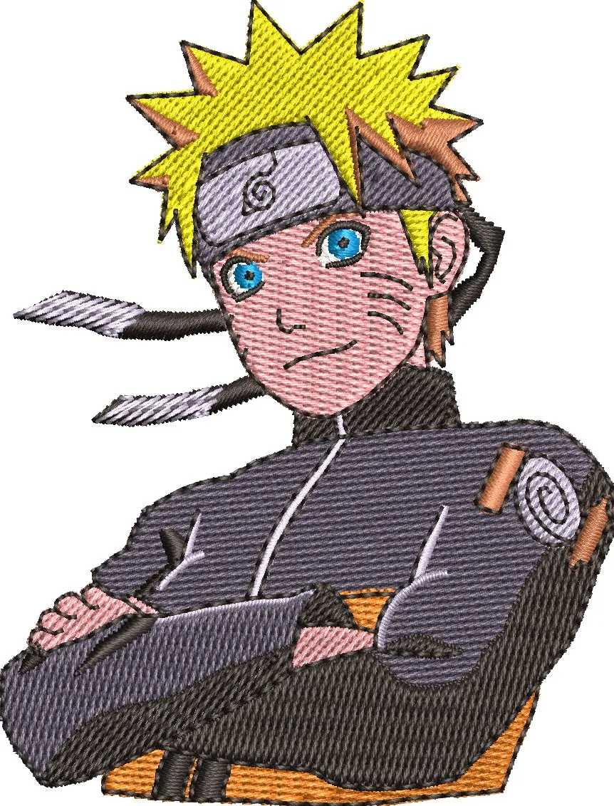  Naruto Uzumaki Embroidered Patch Style  embroidery pattern preview