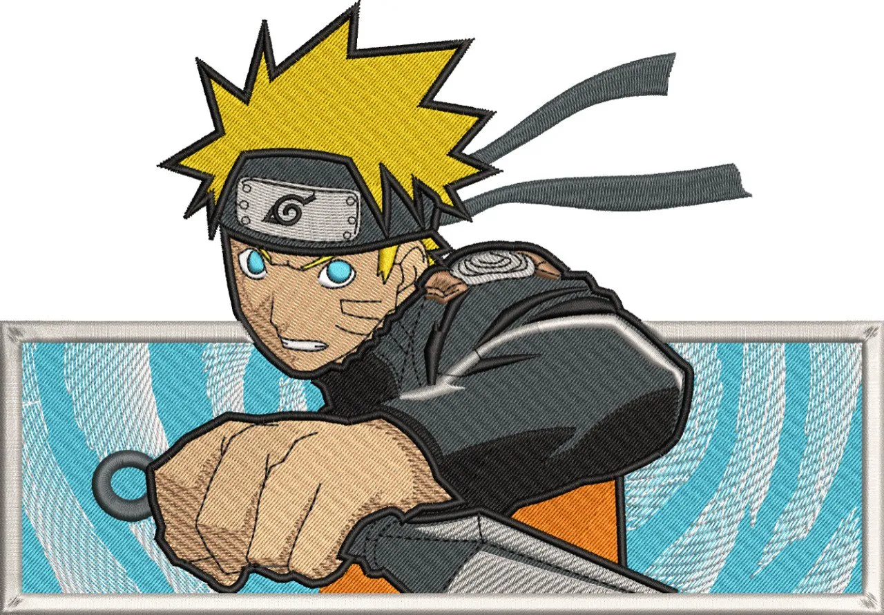  Naruto Uzumaki Ready for Battle Embroidery Patch  embroidery pattern preview