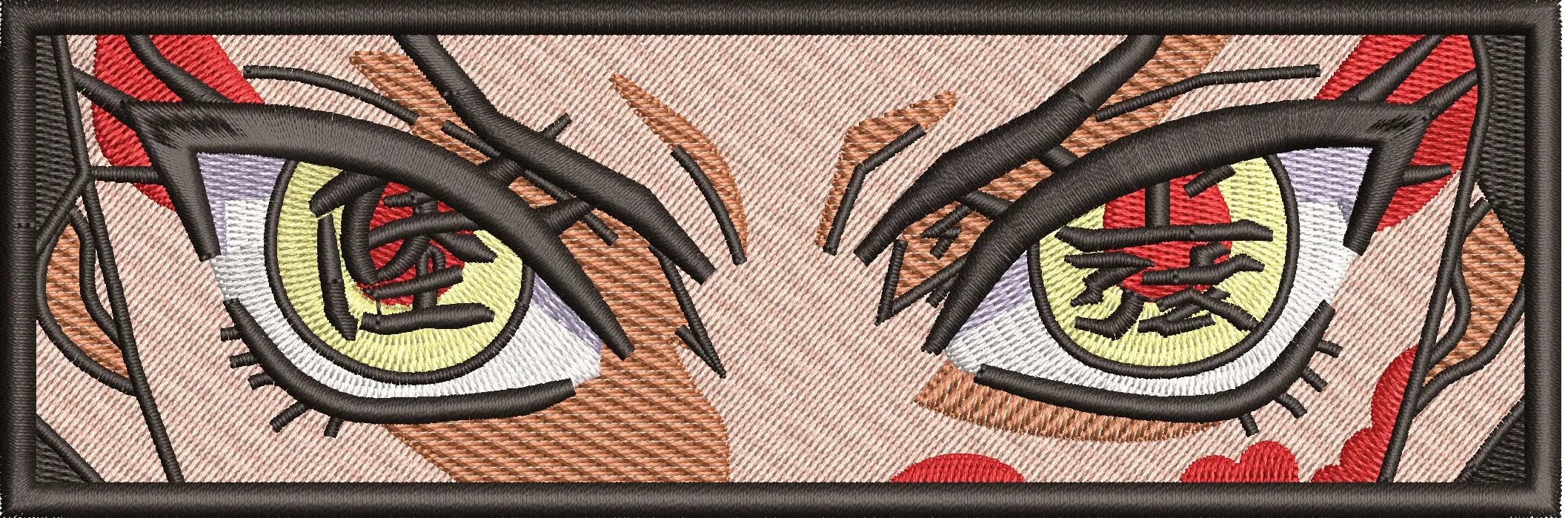  Nezuko Kamado Eyes Closeup Patch  embroidery pattern preview