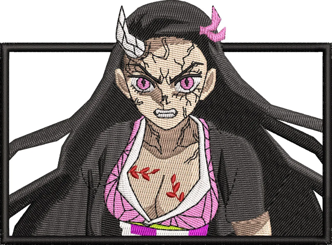  Nezuko Kamado Transformed Form Embroidery  embroidery pattern preview