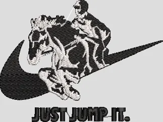  Nike Equestrian Just Jump It Parody  embroidery pattern preview