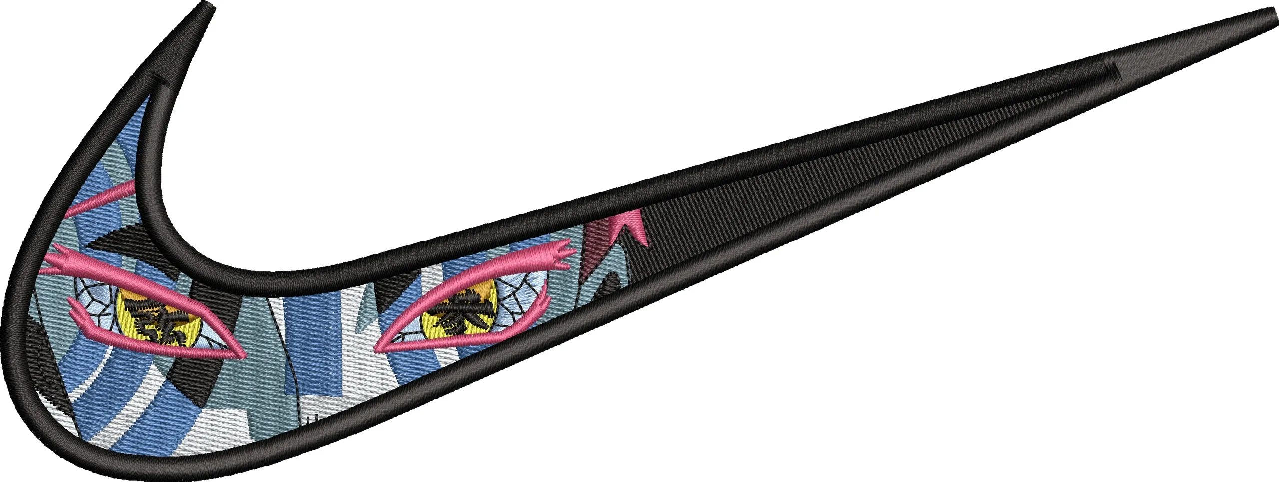 Nike Swoosh with Akaza Eyes Design  embroidery pattern preview