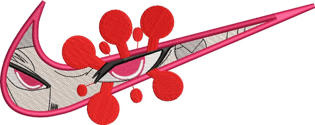  Nike Swoosh with Anime Eye and Red Splatter  embroidery pattern preview