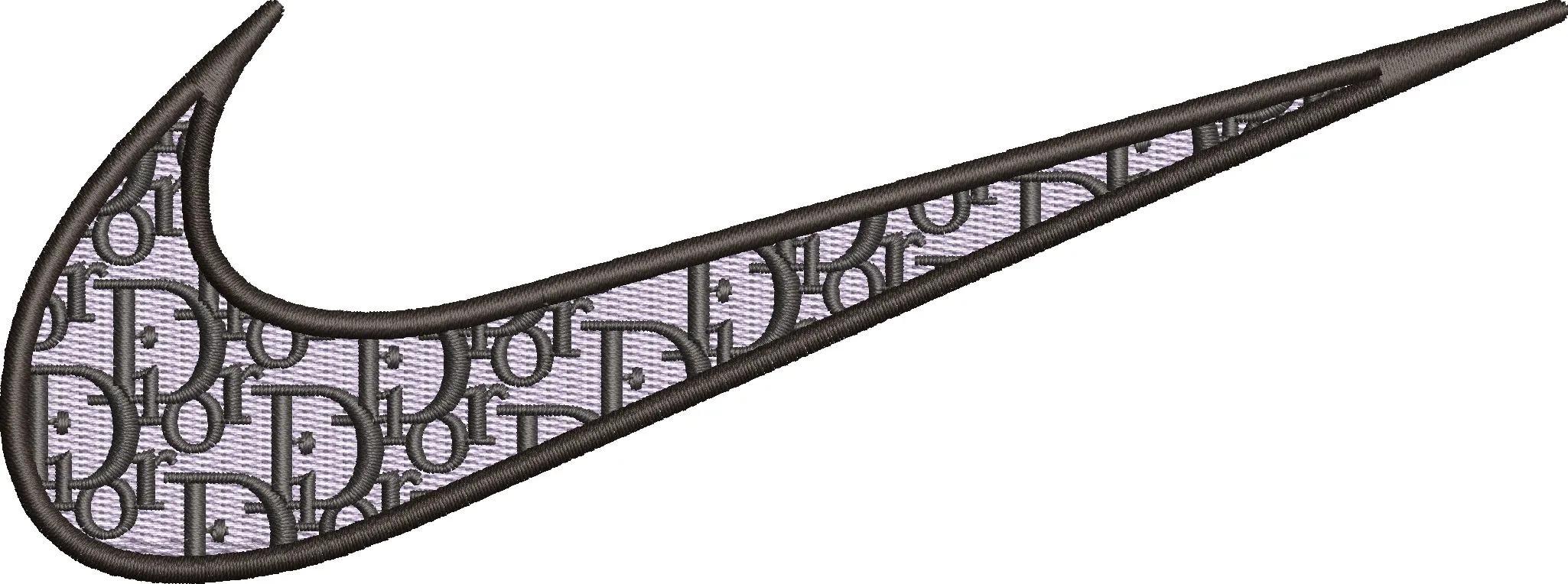  Nike Swoosh with Dior Pattern  embroidery pattern preview