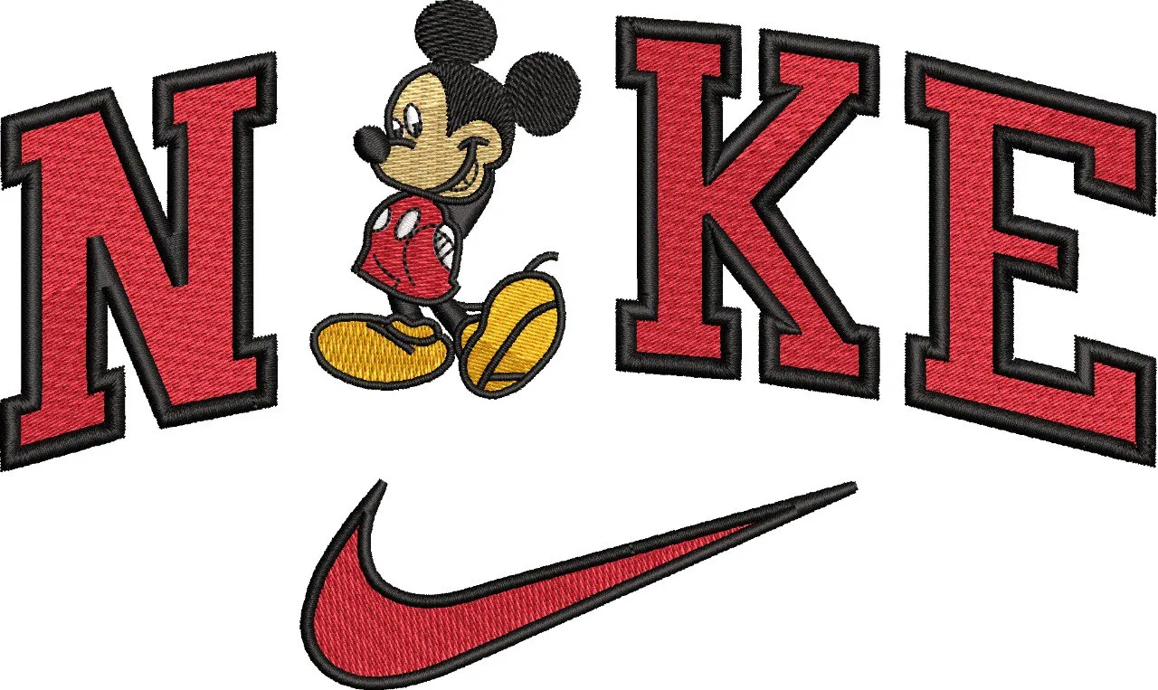  Nike With Mickey Mouse Embroidery  embroidery pattern preview