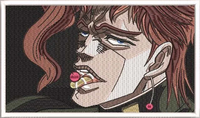  Noriaki Kakyoin Embroidered Patch Style  embroidery pattern preview