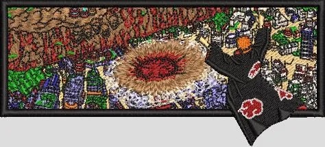  Pain Destroys Konoha Scene Embroidery  embroidery pattern preview