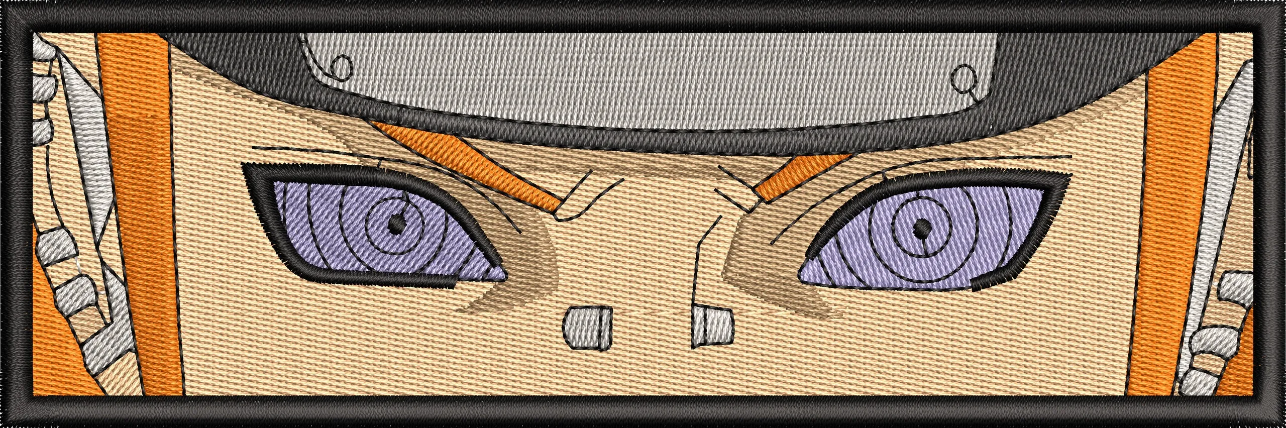  Pain Rinnegan Eyes Closeup Embroidery Patch  embroidery pattern preview