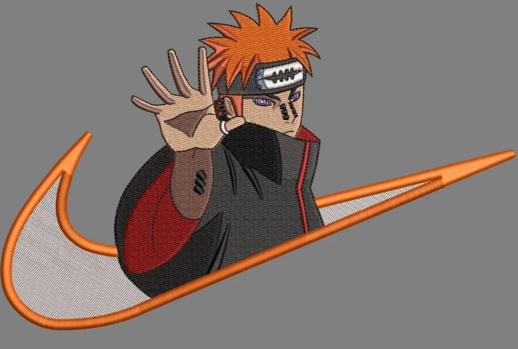  Pain from Naruto in Nike Swoosh  embroidery pattern preview