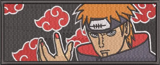  Pain with Akatsuki Clouds Embroidered Patch Style  embroidery pattern preview