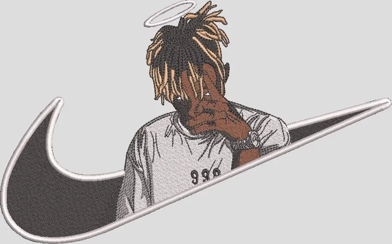  Person with Halo in Nike Logo  embroidery pattern preview