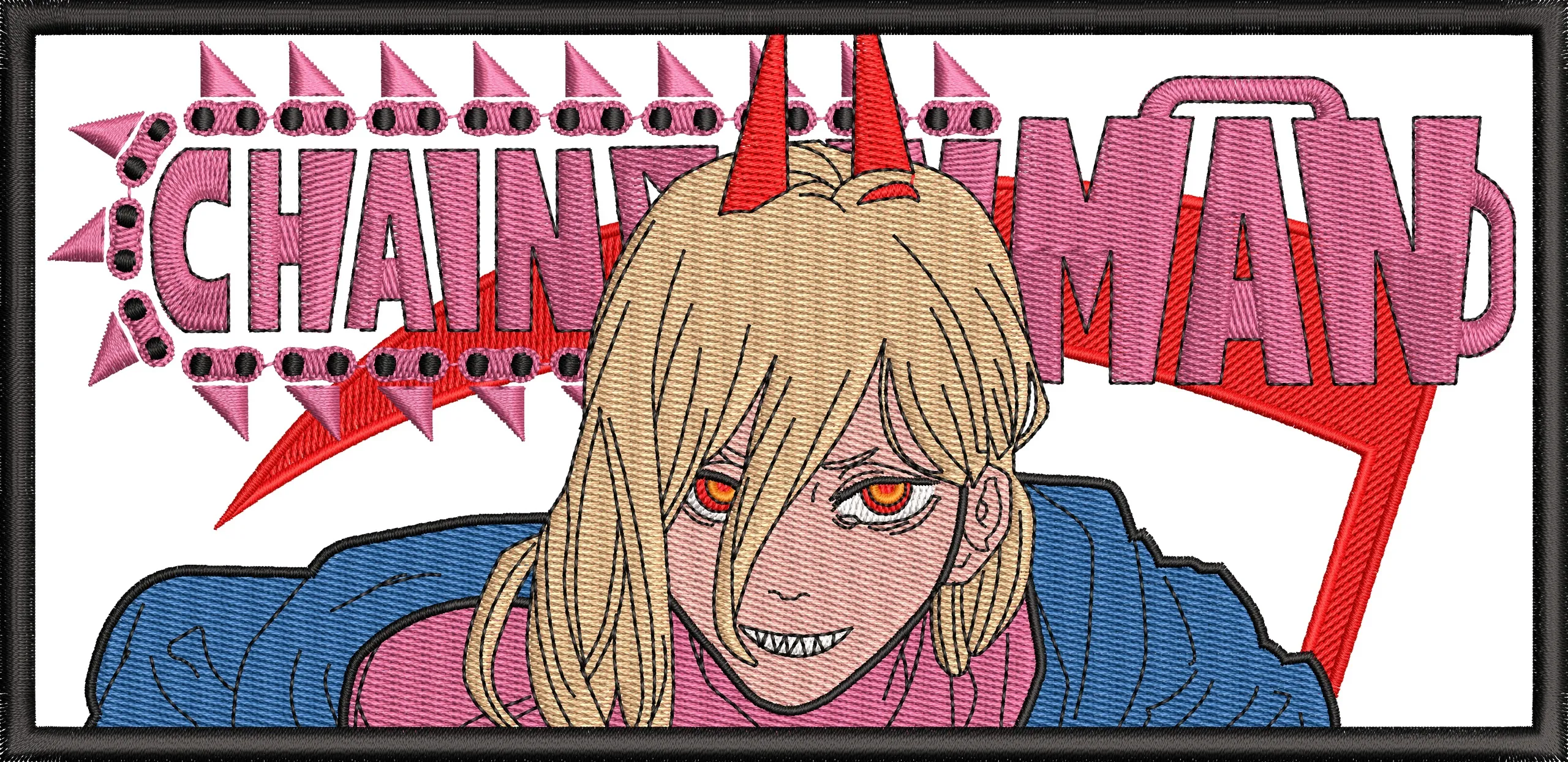  Power from Chainsaw Man with Logo  embroidery pattern preview