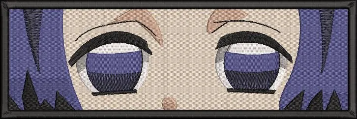  Purple Haired Anime Eyes Closeup  embroidery pattern preview