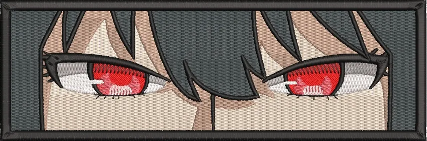 Red Eyed Anime Character Close Up  embroidery pattern preview