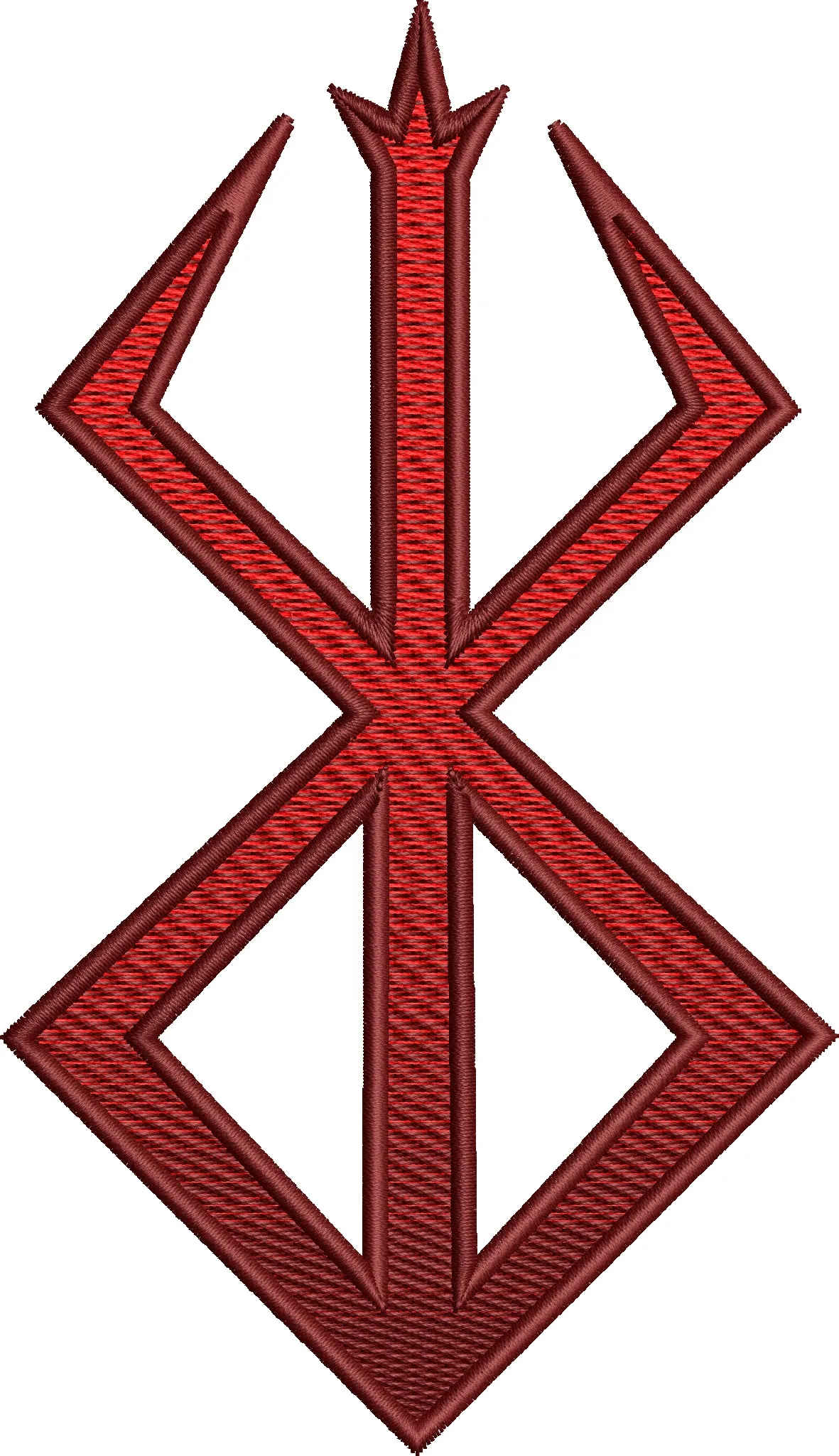  Red Trident Rune Embroidery  embroidery pattern preview