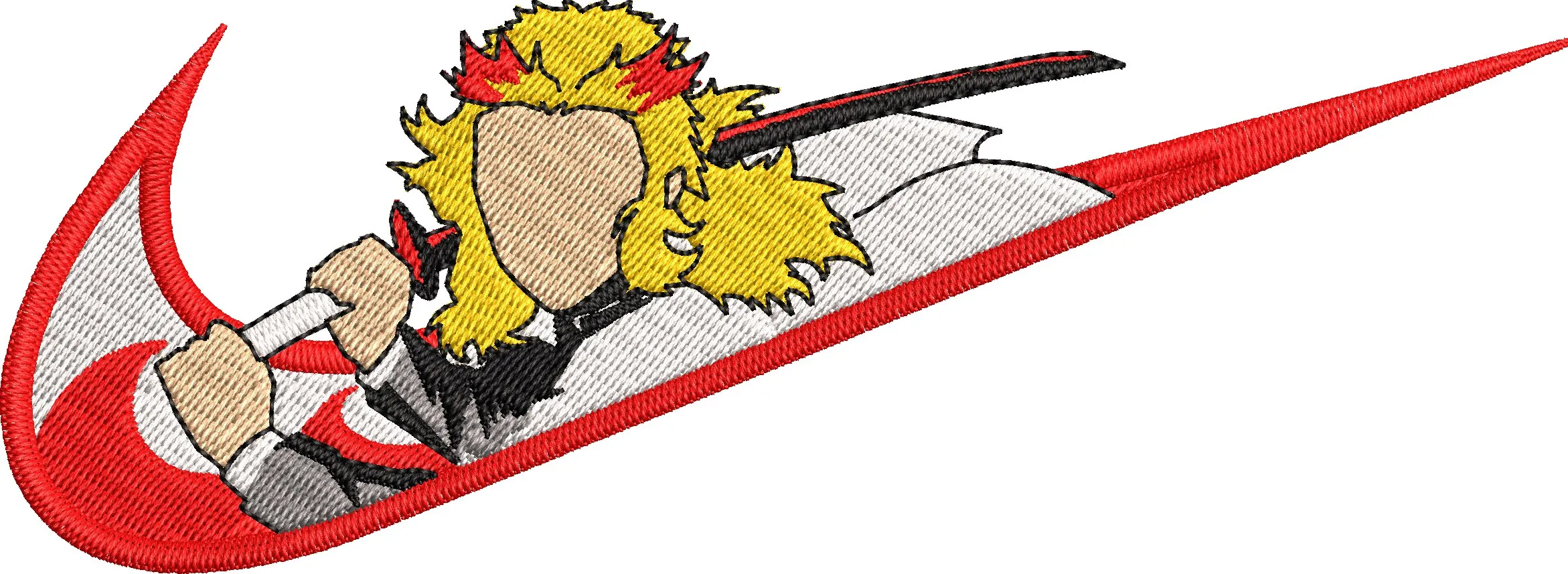  Rengoku in Nike Swoosh Embroidery  embroidery pattern preview