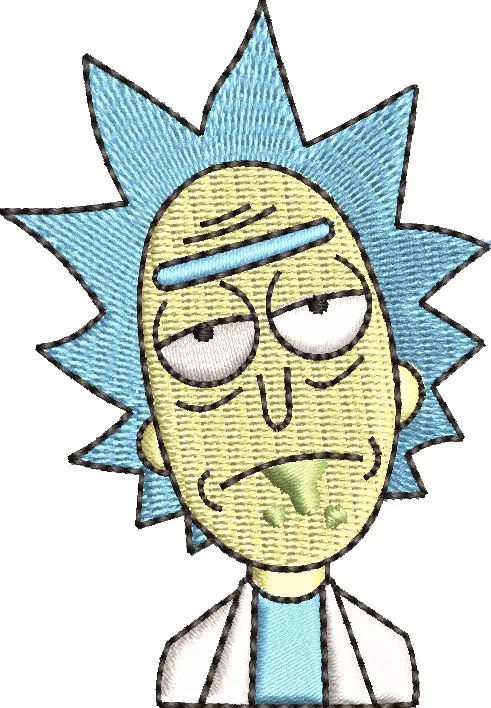  Rick Sanchez Embroidered Face Patch  embroidery pattern preview