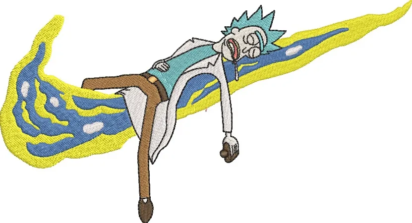 Rick Sanchez Sleeping on Portal  embroidery pattern preview