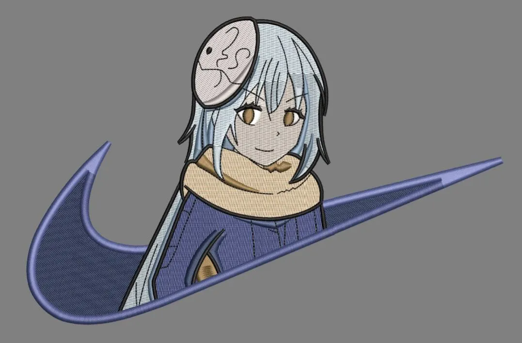  Rimuru Tempest in Blue Nike Logo  embroidery pattern preview