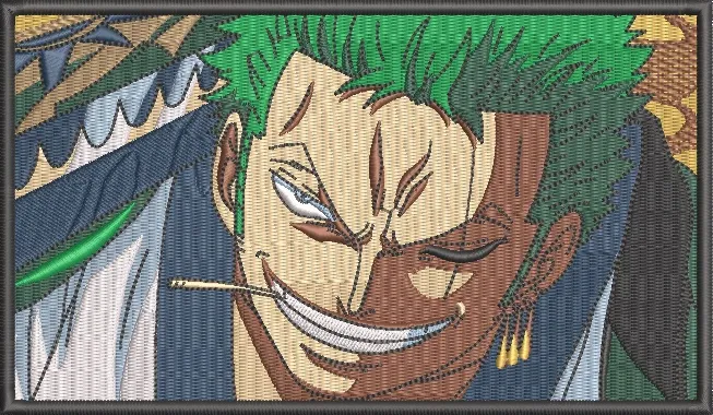  Roronoa Zoro Embroidered Portrait  embroidery pattern preview