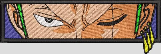  Roronoa Zoro Eyes Close Up Embroidery Patch  embroidery pattern preview