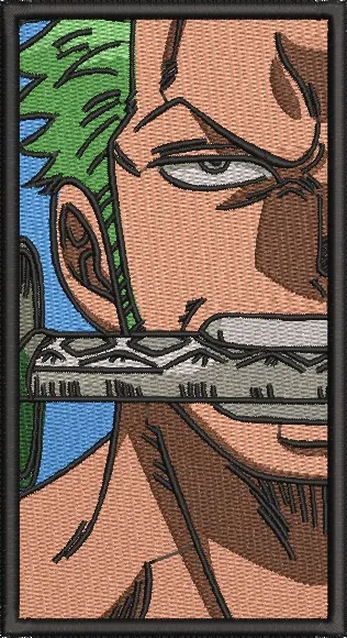  Roronoa Zoro Portrait with Sword  embroidery pattern preview