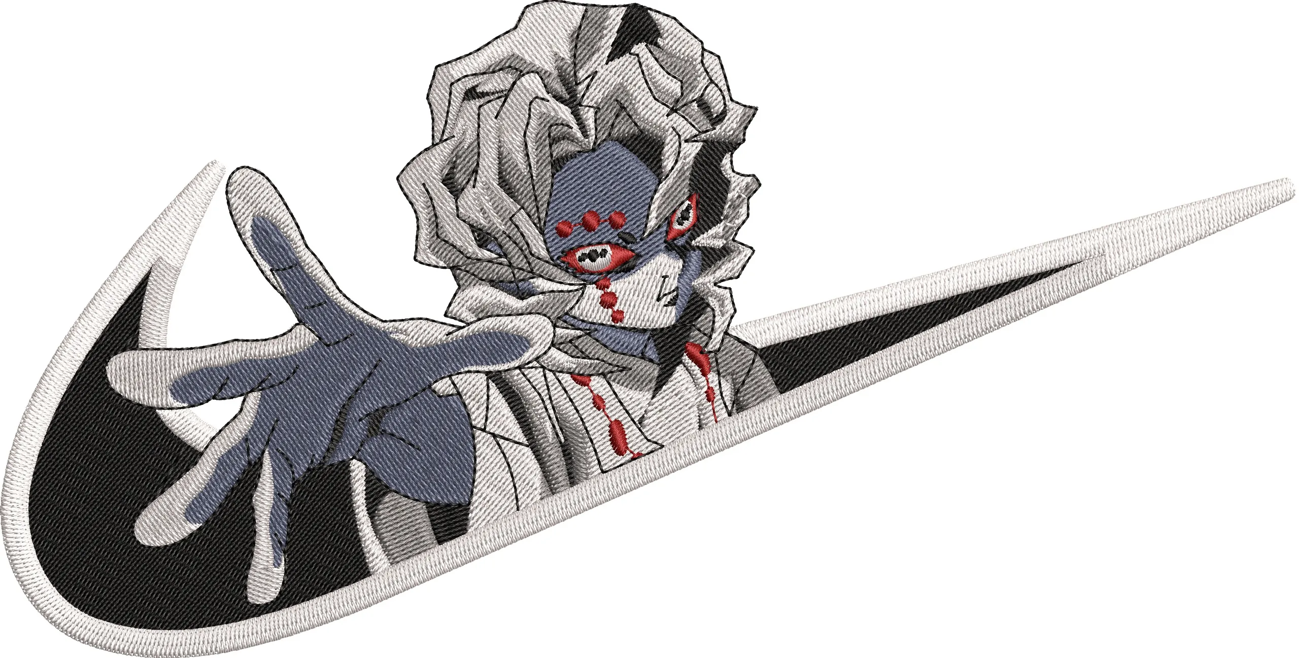  Rui Demon Slayer in Nike Swoosh  embroidery pattern preview