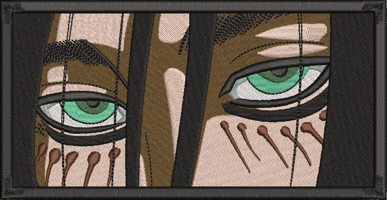  Sad Eyes Embroidered Style Closeup  embroidery pattern preview