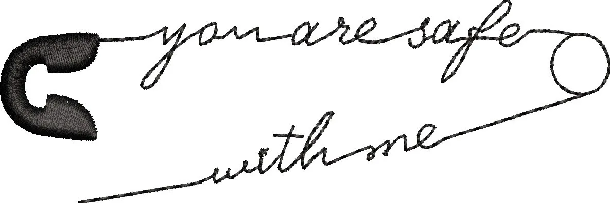  Safety Pin You Are Safe With Me  embroidery pattern preview