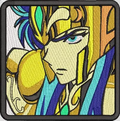  Saint Seiya Gold Saint Embroidered Patch Style  embroidery pattern preview