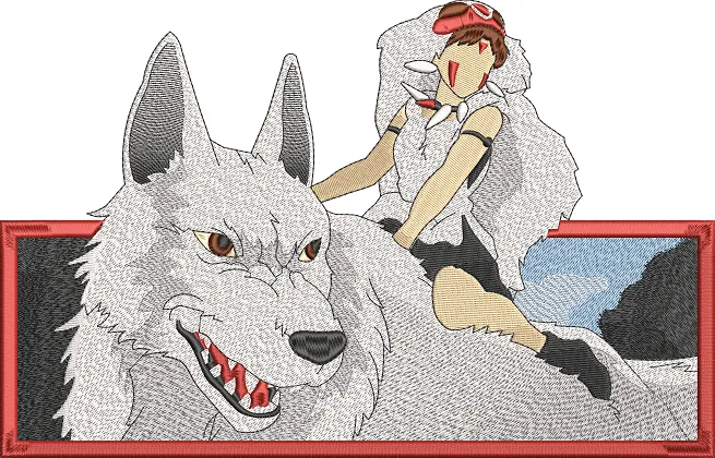  San Riding Moro Embroidery Patch  embroidery pattern preview