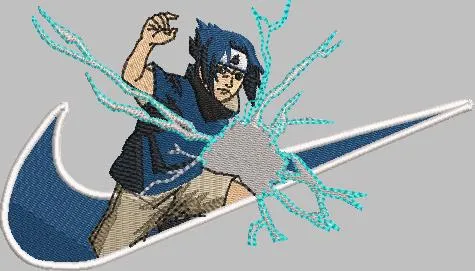  Sasuke Nike Logo Embroidery  embroidery pattern preview