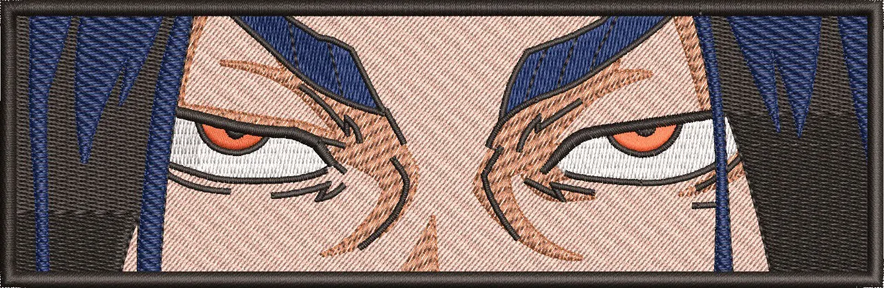  Sasuke Uchiha Eyes Embroidered Patch  embroidery pattern preview
