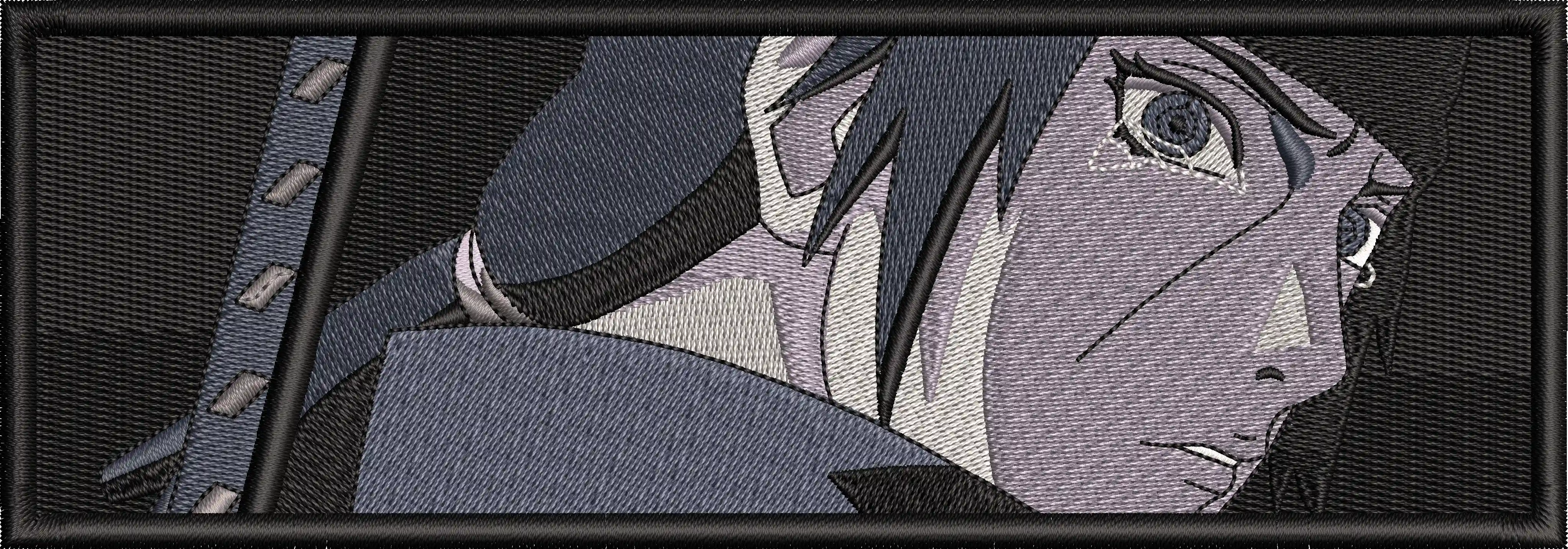  Sasuke Uchiha Side Profile Embroidery Patch  embroidery pattern preview