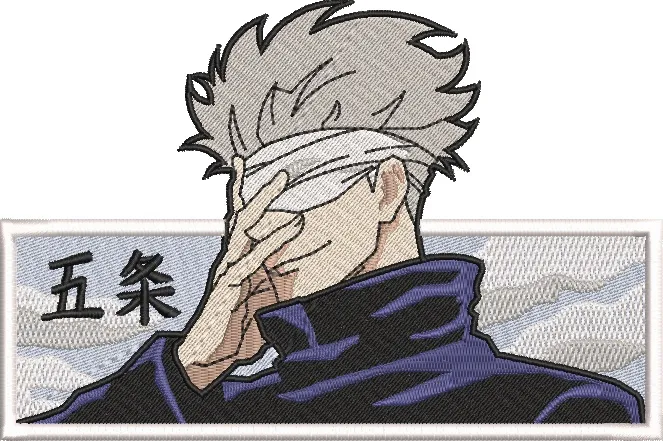  Satoru Gojo Embroidered Patch Style  embroidery pattern preview