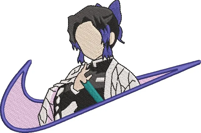  Shinobu Kocho in Purple Nike Logo  embroidery pattern preview