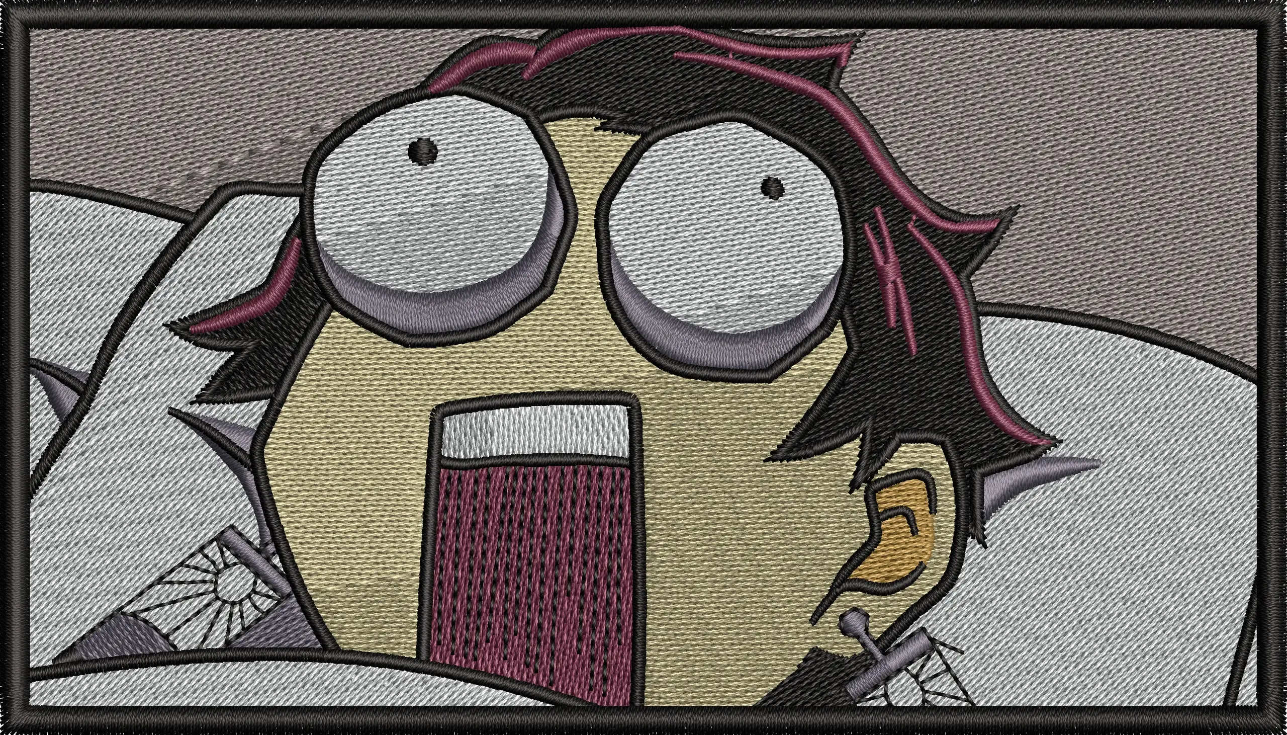  Shocked Anime Boy Big Eyes Embroidery  embroidery pattern preview