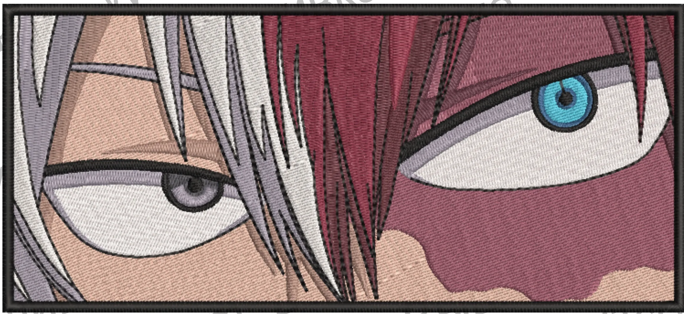  Shoto Todoroki Intense Eyes Closeup  embroidery pattern preview
