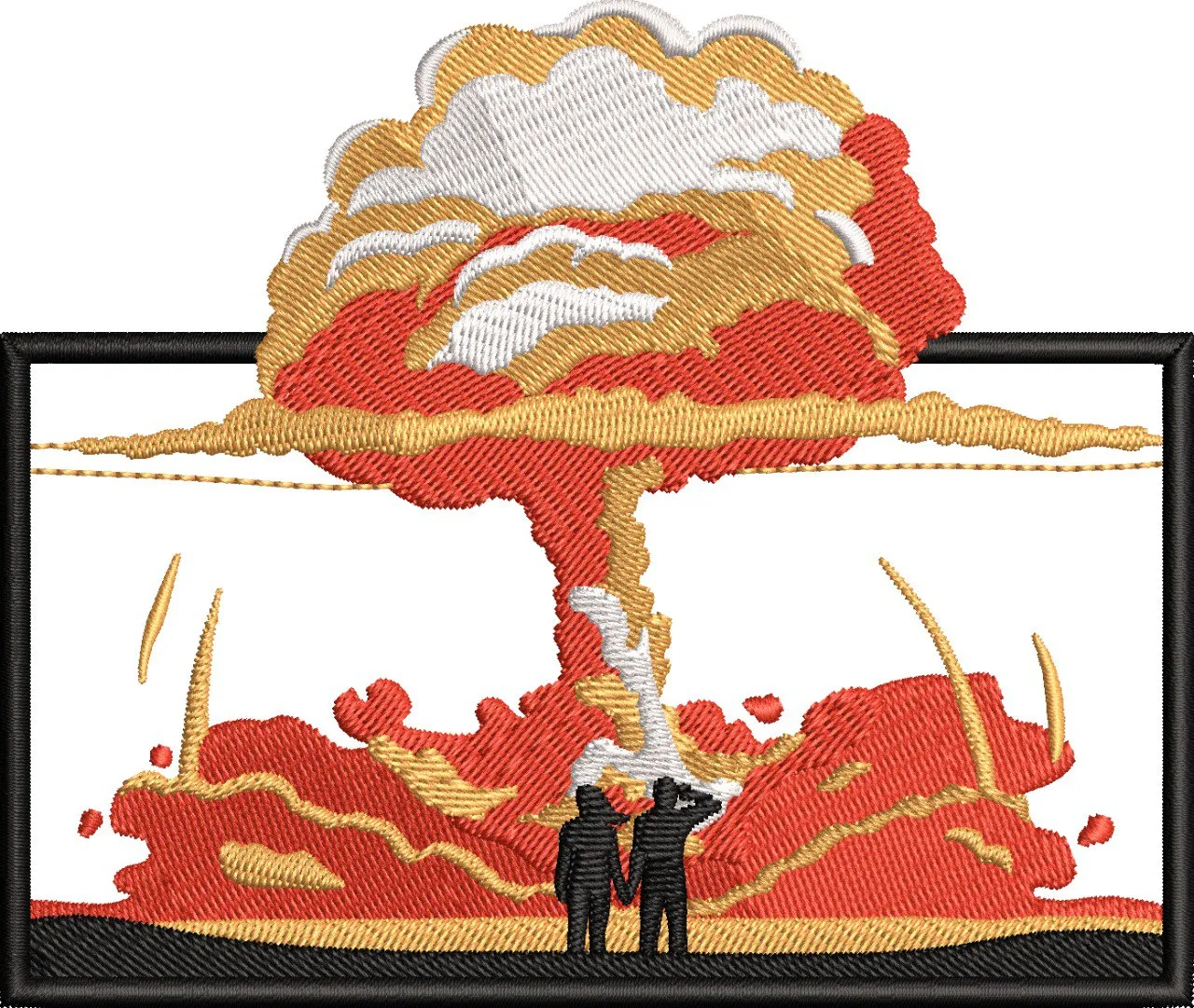  Silhouetted Observers of Atomic Explosion  embroidery pattern preview