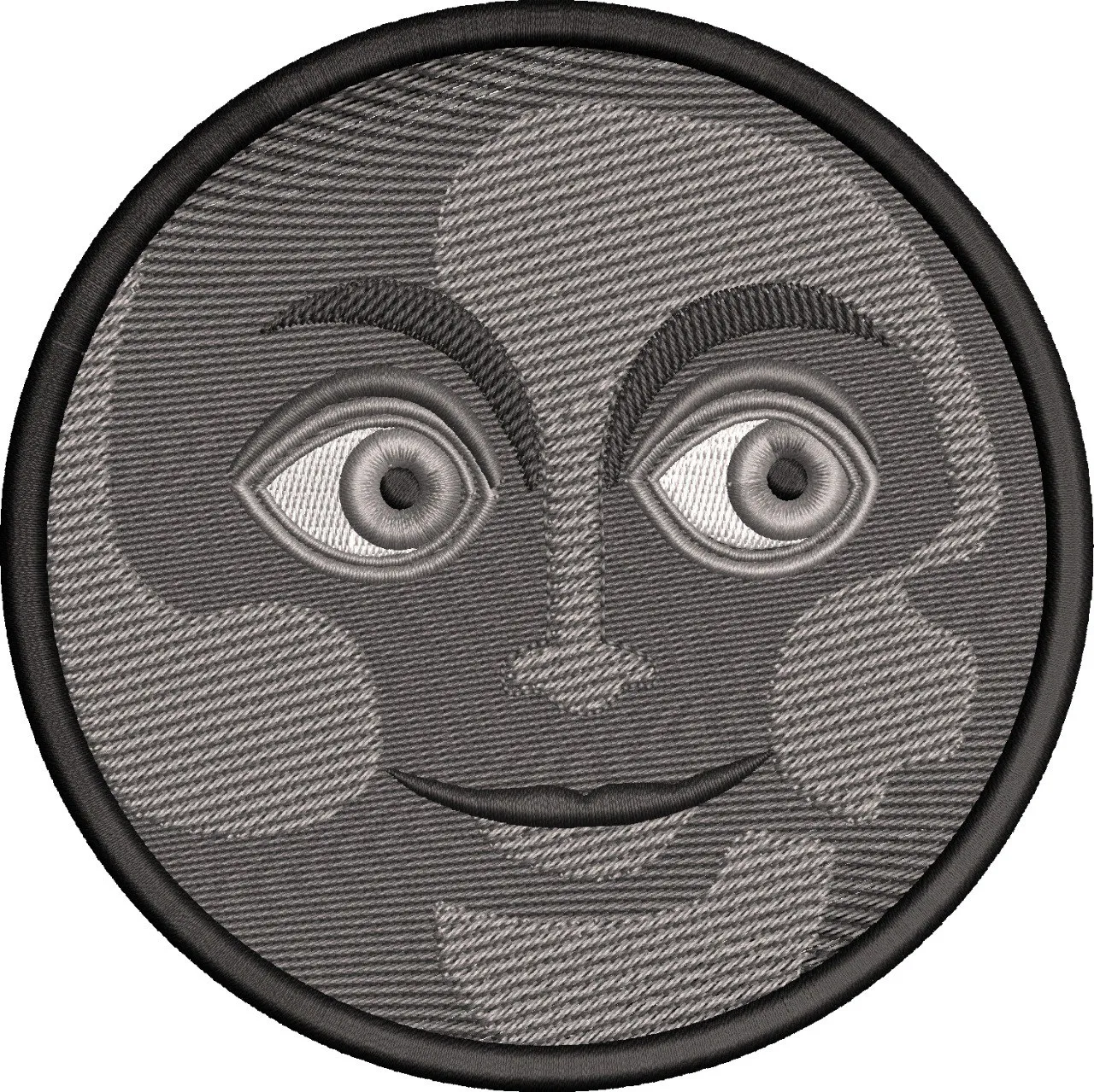  Smiling Moon Face Embroidery Patch  embroidery pattern preview