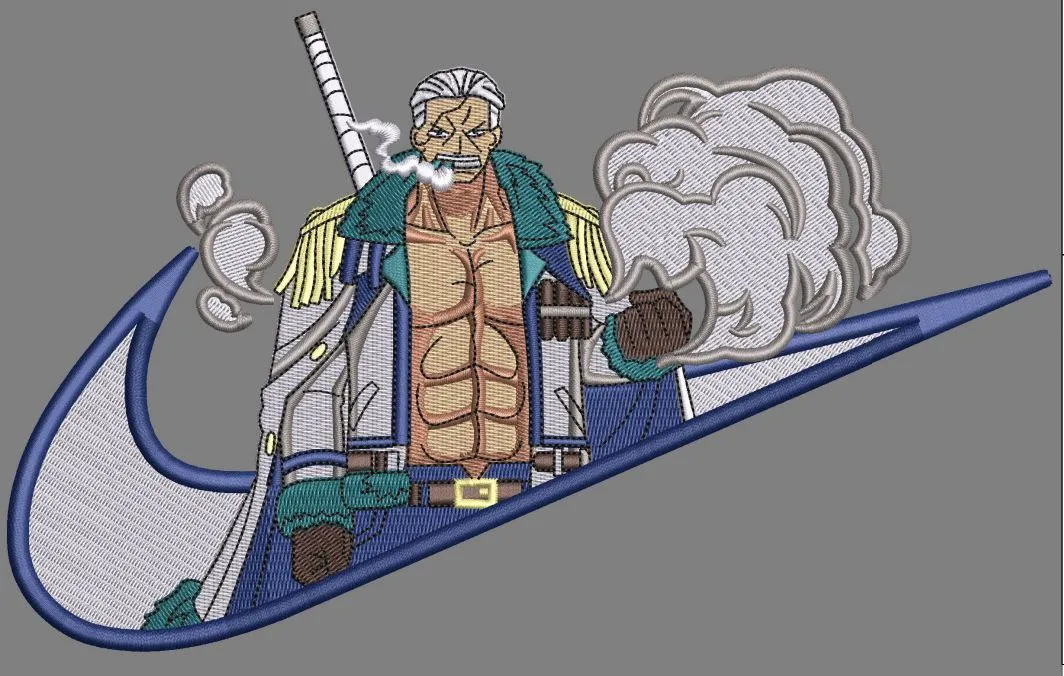  Smoker in Nike Swoosh Embroidery  embroidery pattern preview