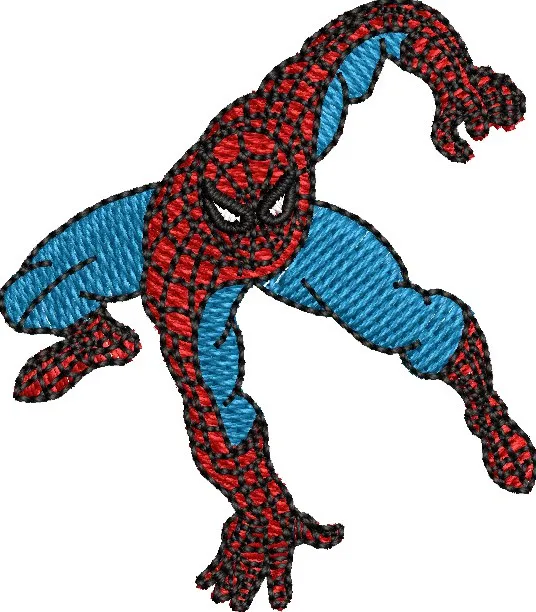  Spiderman Embroidered Action Pose  embroidery pattern preview