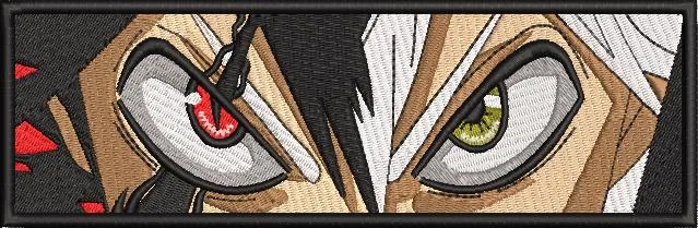  Split Heterochromia Intense Eyes Anime Style  embroidery pattern preview