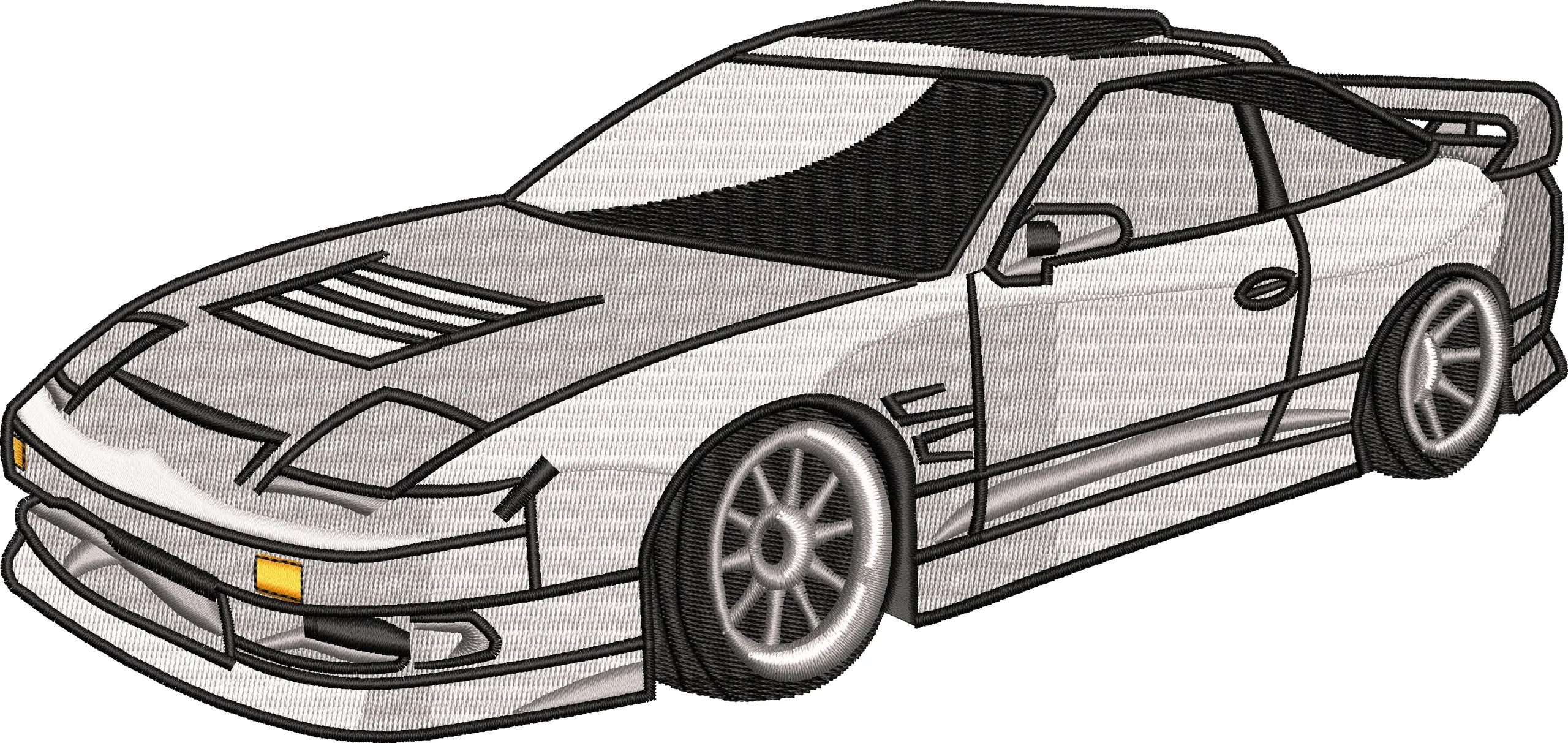 Sports Car Embroidery Patch  embroidery pattern preview